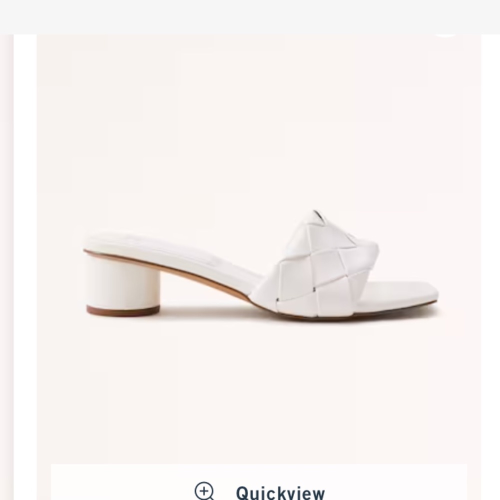 Abercrombie & Fitch White Woven heels